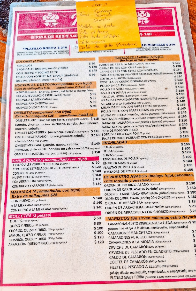 Restaurant Rosita Menu - Image 5